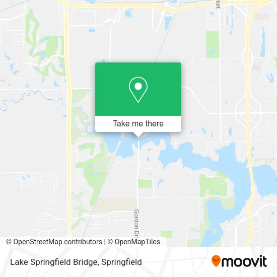 Lake Springfield Bridge map