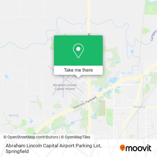 Mapa de Abraham Lincoln Capital Airport Parking Lot
