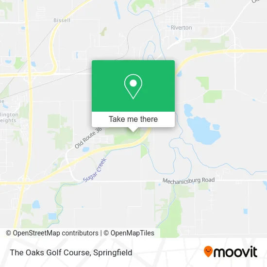 The Oaks Golf Course map