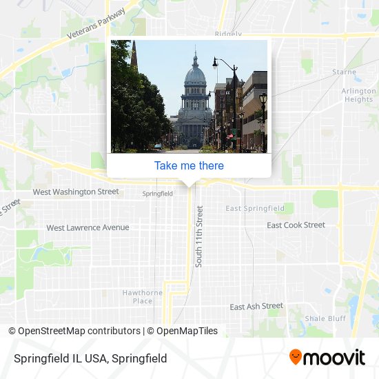 Mapa de Springfield IL USA