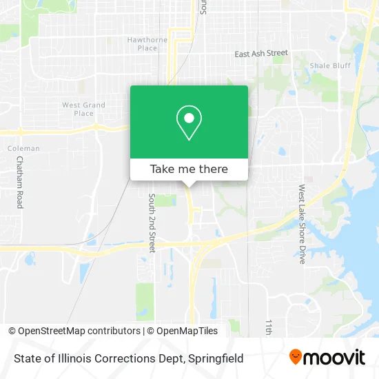 State of Illinois Corrections Dept map