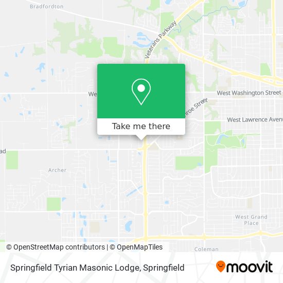 Springfield Tyrian Masonic Lodge map