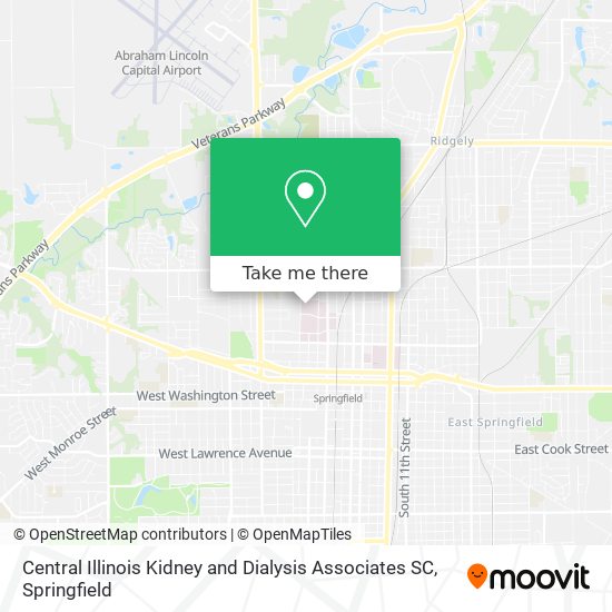 Mapa de Central Illinois Kidney and Dialysis Associates SC