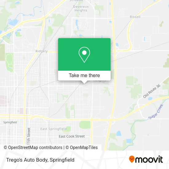 Trego's Auto Body map