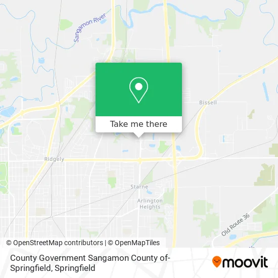 County Government Sangamon County of-Springfield map