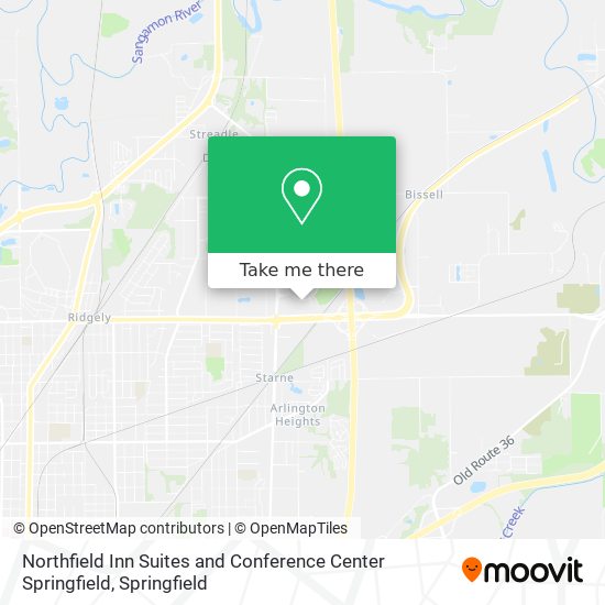 Mapa de Northfield Inn Suites and Conference Center Springfield