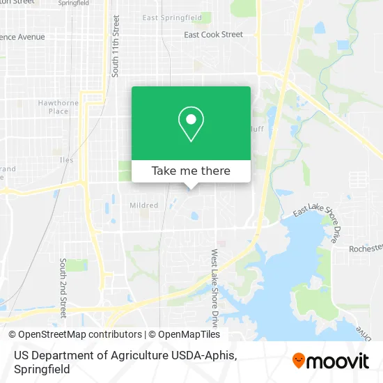 Mapa de US Department of Agriculture USDA-Aphis