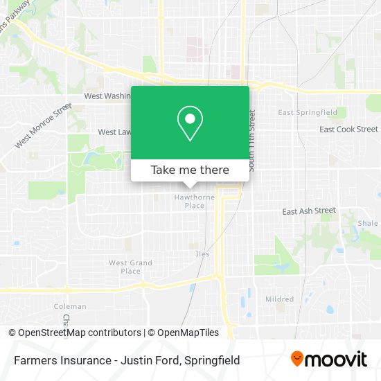 Farmers Insurance - Justin Ford map