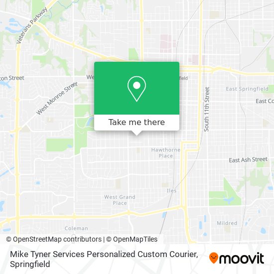 Mike Tyner Services Personalized Custom Courier map