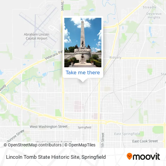 Lincoln Tomb State Historic Site map