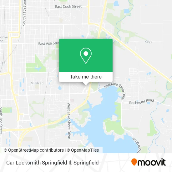 Car Locksmith Springfield Il map