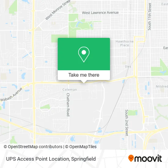 UPS Access Point Location map