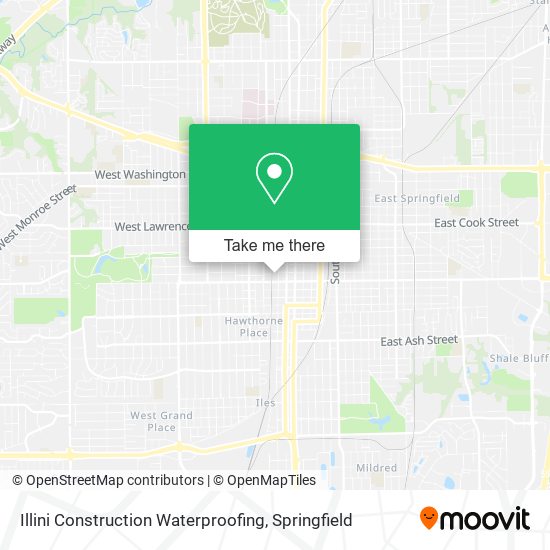 Illini Construction Waterproofing map