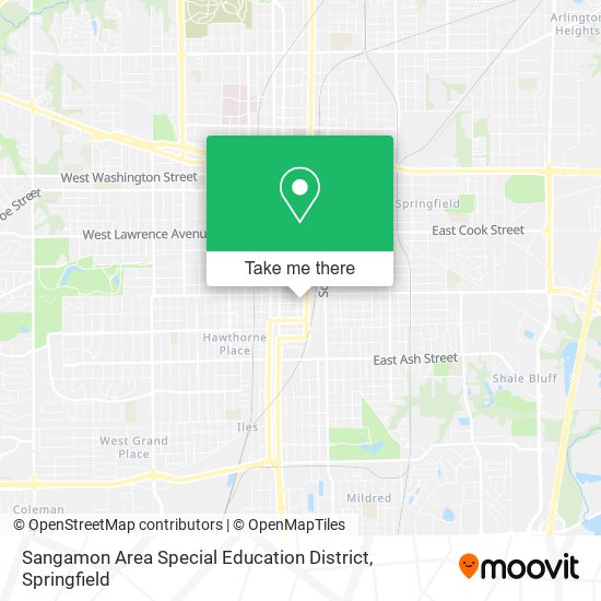 Mapa de Sangamon Area Special Education District