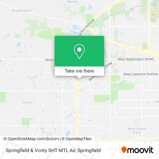 Mapa de Springfield & Vcnty SHT MTL Air