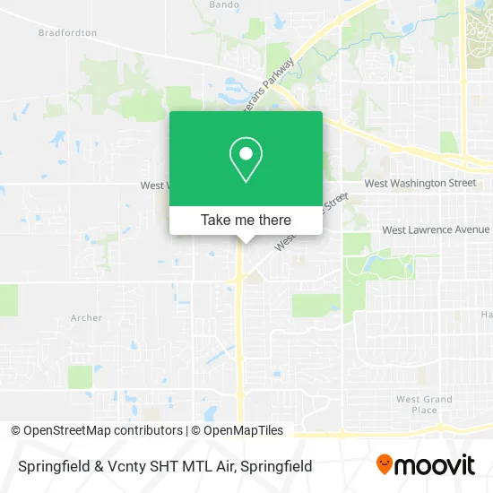 Mapa de Springfield & Vcnty SHT MTL Air