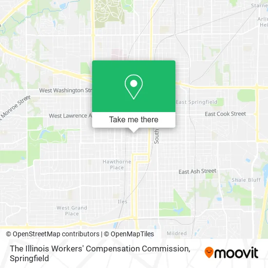 Mapa de The Illinois Workers' Compensation Commission