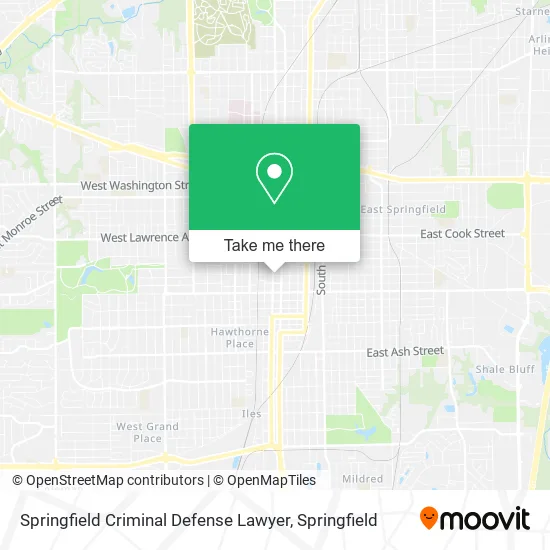 Mapa de Springfield Criminal Defense Lawyer