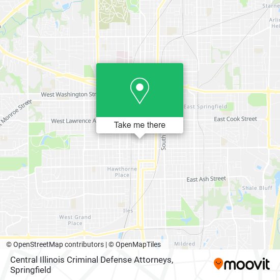 Mapa de Central Illinois Criminal Defense Attorneys