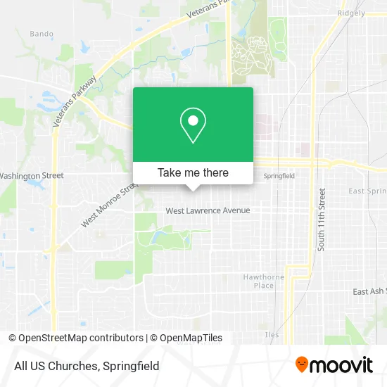 All US Churches map
