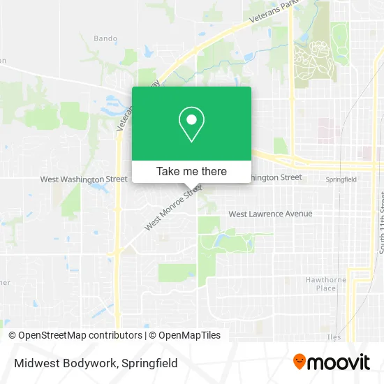 Midwest Bodywork map