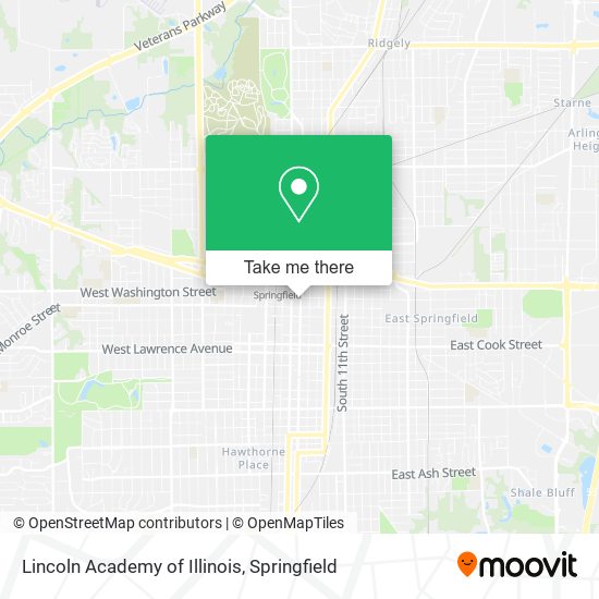 Mapa de Lincoln Academy of Illinois