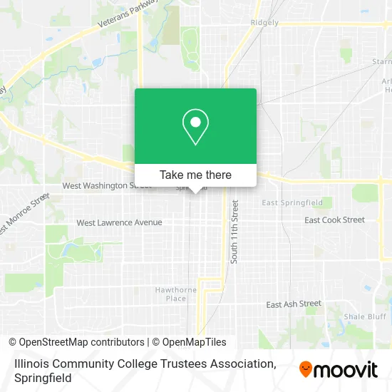 Illinois Community College Trustees Association map