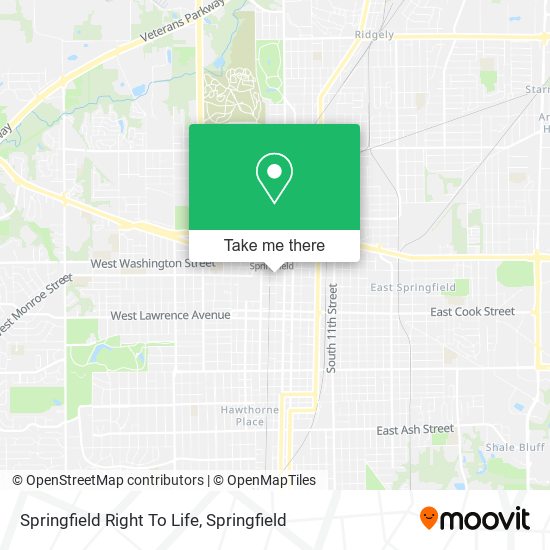 Mapa de Springfield Right To Life