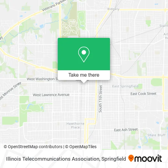 Mapa de Illinois Telecommunications Association