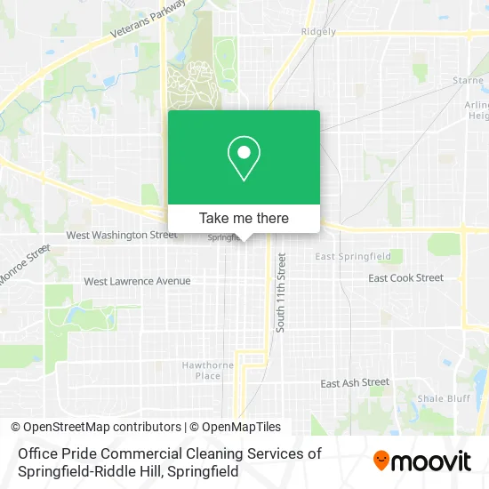 Office Pride Commercial Cleaning Services of Springfield-Riddle Hill map