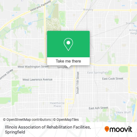 Mapa de Illinois Association of Rehabilitation Facilities