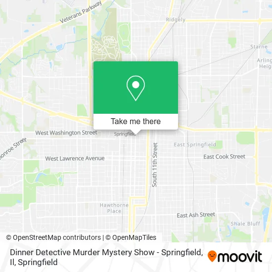 Mapa de Dinner Detective Murder Mystery Show - Springfield, Il