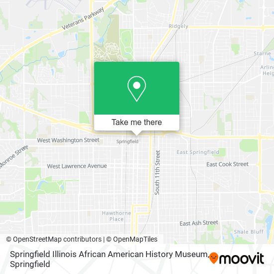 Springfield Illinois African American History Museum map