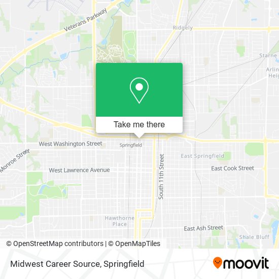 Midwest Career Source map