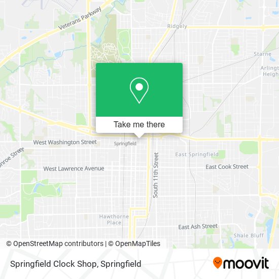 Mapa de Springfield Clock Shop