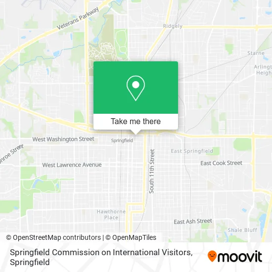 Springfield Commission on International Visitors map