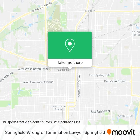 Mapa de Springfield Wrongful Termination Lawyer