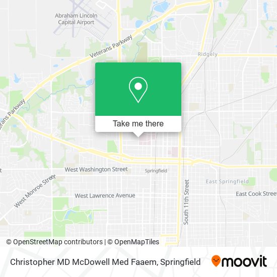 Christopher MD McDowell Med Faaem map