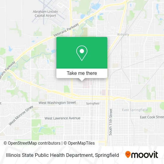 Illinois State Public Health Department map