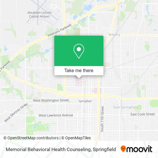 Memorial Behavioral Health Counseling map