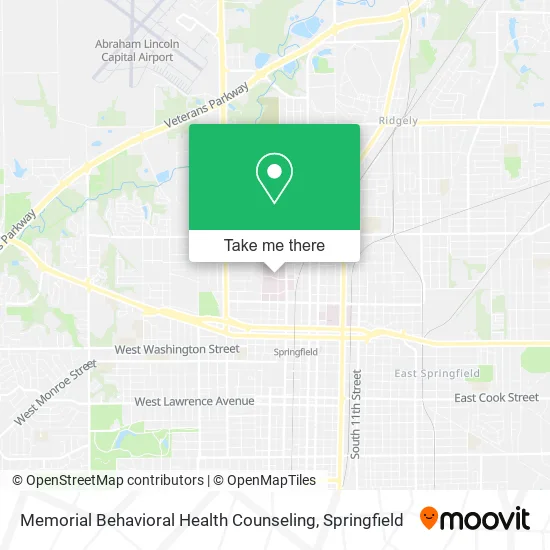 Memorial Behavioral Health Counseling map
