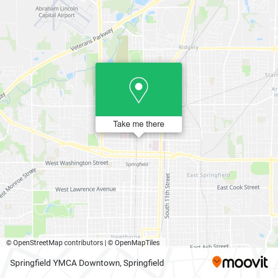 Springfield YMCA Downtown map