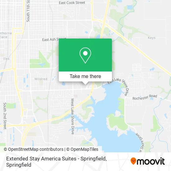 Mapa de Extended Stay America Suites - Springfield