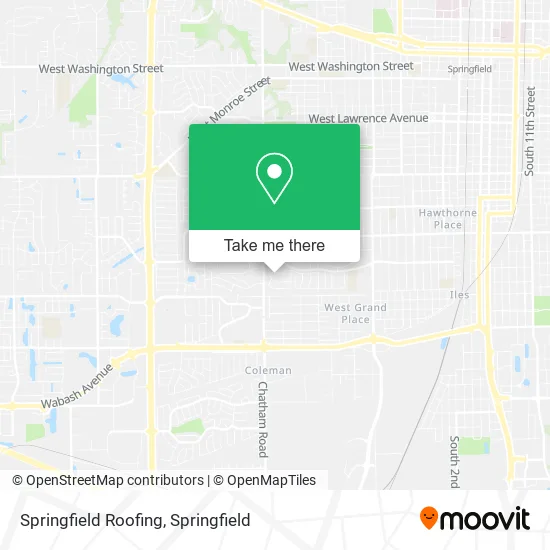 Springfield Roofing map