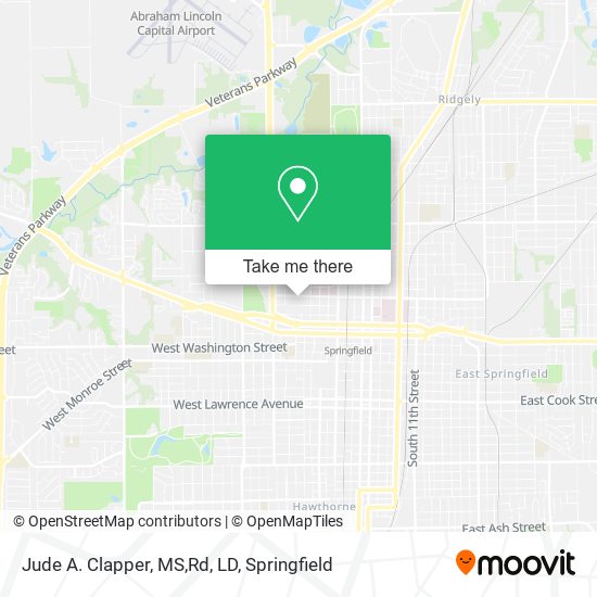 Jude A. Clapper, MS,Rd, LD map