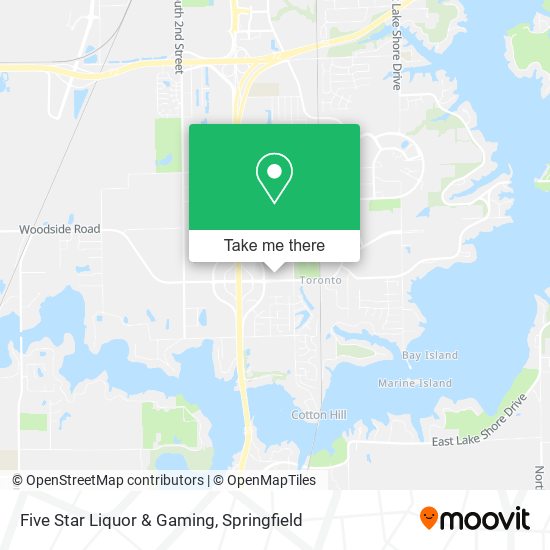Mapa de Five Star Liquor & Gaming