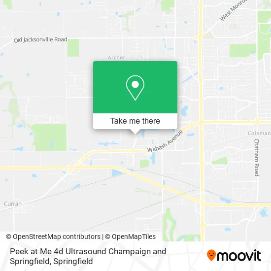 Peek at Me 4d Ultrasound Champaign and Springfield map