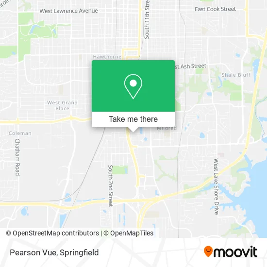 Pearson Vue map
