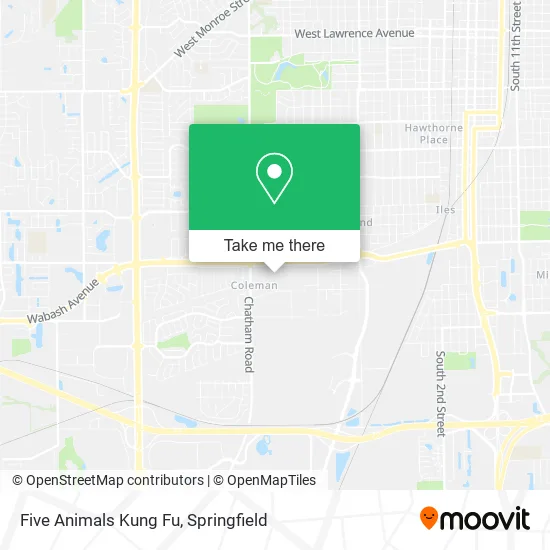 Mapa de Five Animals Kung Fu