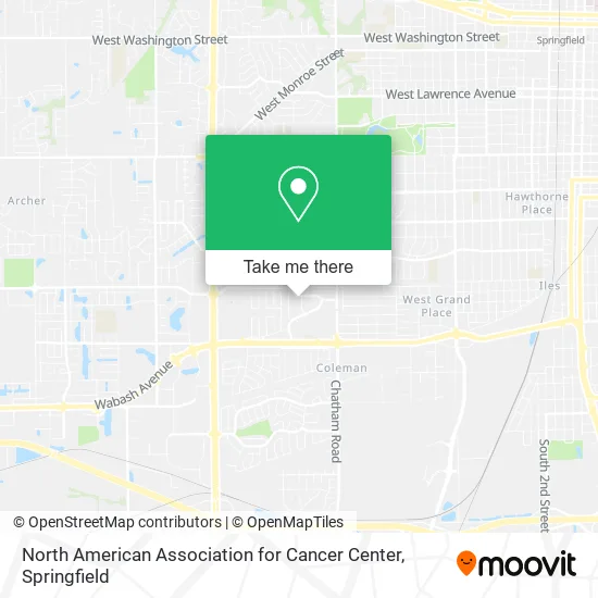 North American Association for Cancer Center map